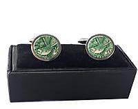 Fantail 1935 Postage Stamp Cufflinks Round